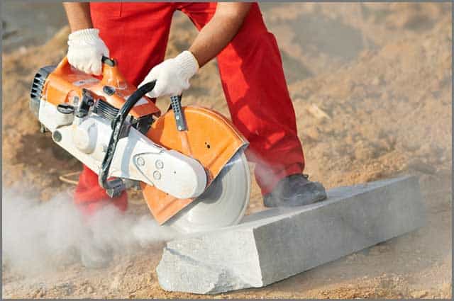 cutting marble