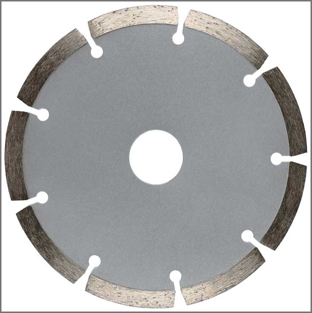 Image Of A Segmented Diamond Saw Blade