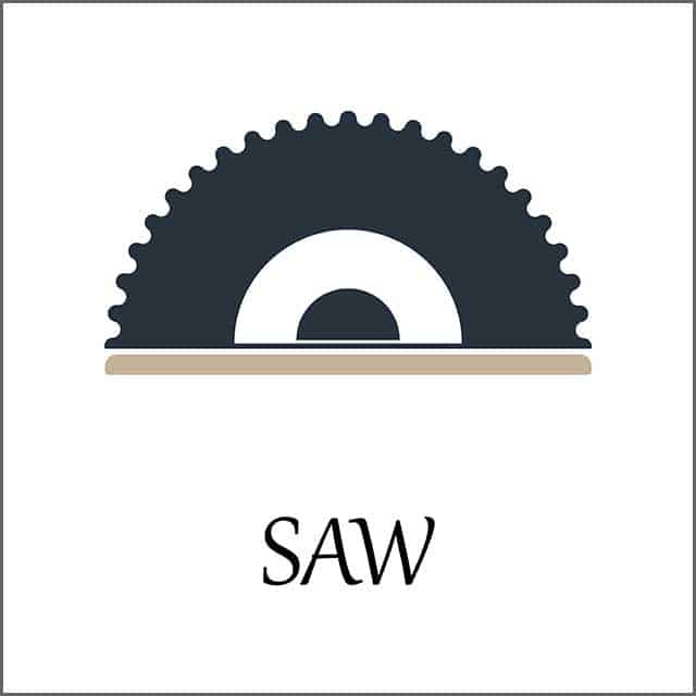 colored wood saw icon