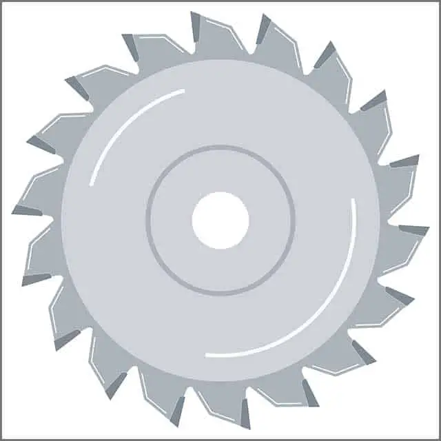 Image illustration of an 18 tooth circular saw blade