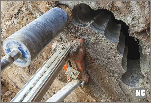 Diamond drill bit drilling concrete