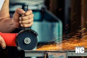 powerful cutting iron tool at work