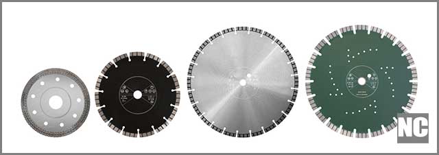 Various diamond cutting discs