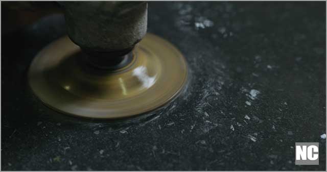 Wet grinding using a diamond cup wheel at optimum speed