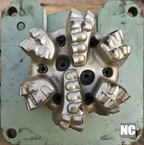 Bottom of a Diamond Drill Bit