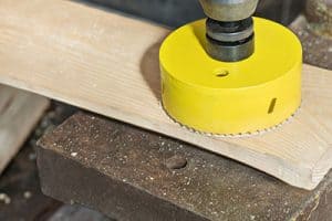 Drilling a wood core