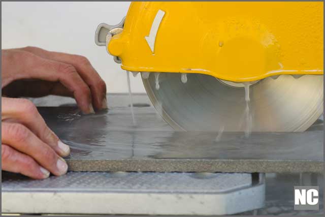 Wet saws make cutting more comfortable and faster