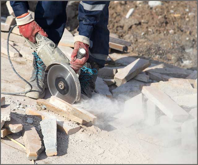 Circular saw used for cutting concrete