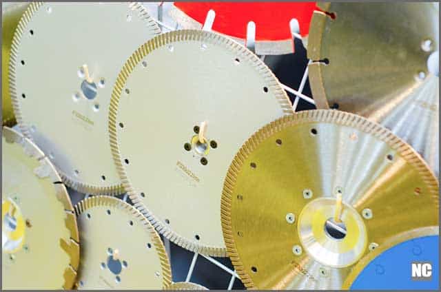 Different types of stone cutting blades