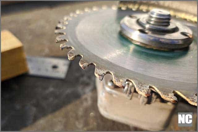 A circular saw with a carbide brazing