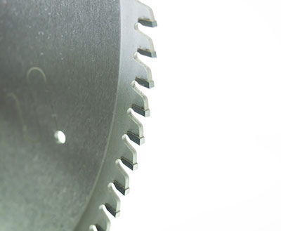 A circular saw blade with carbide tip