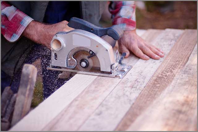 If cutting with a very sharp wooden saw blade, you can avoid debris