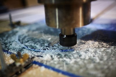 Glass cutting ring saw at work.