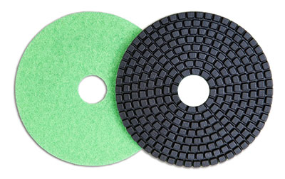 A diamond polishing pad for masonry work.