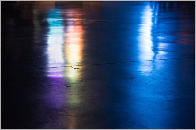 Close-up image of a polished concrete floor. 