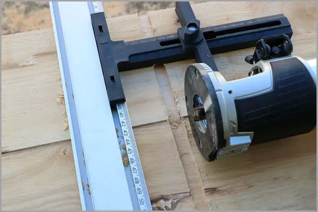 A router cutting a dado.