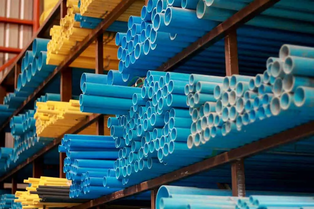 PVC pipes in the store