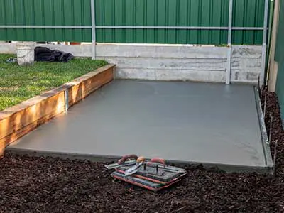 A new slab of concrete has just been poured.