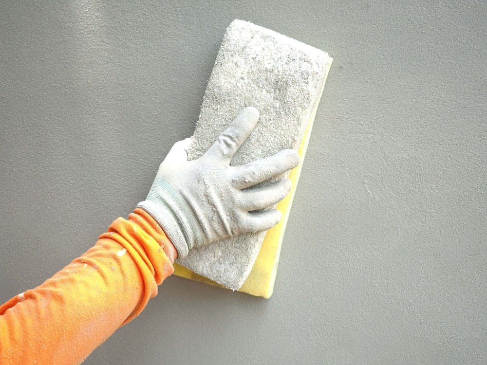 Sanding Drywall with a Sponge