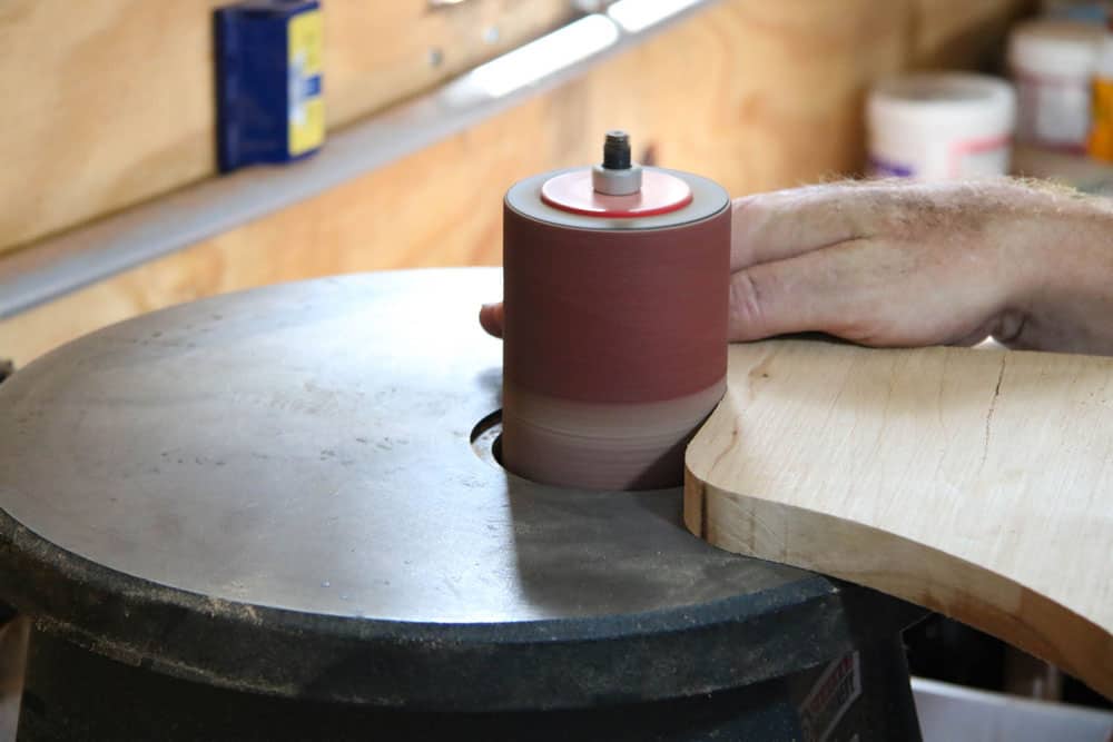 A small drum sander.