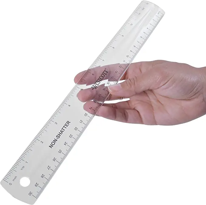 Best Cutting Tools for Scrapbooking- Non-Shatter Ruler with Grid Markings