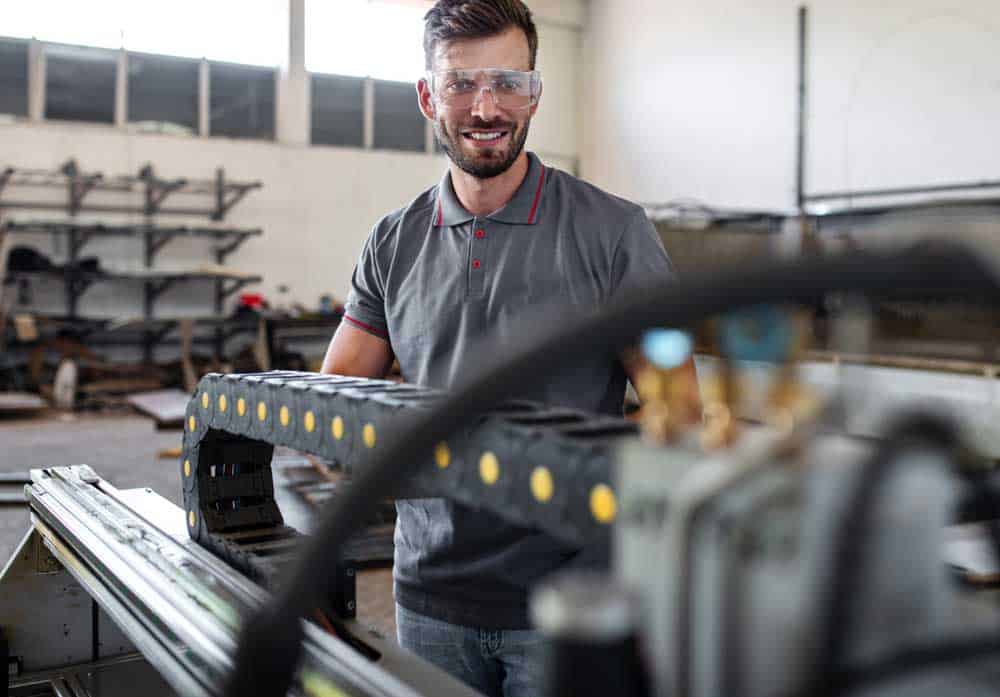 Working with a laser-cutting machine