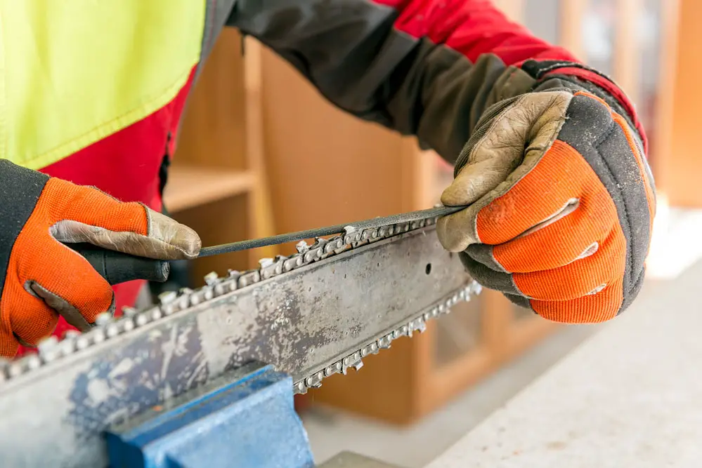 Measuring pitch of chainsaw chain