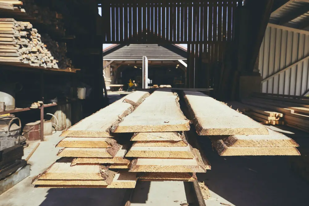 Lumber is produced in a sawmill